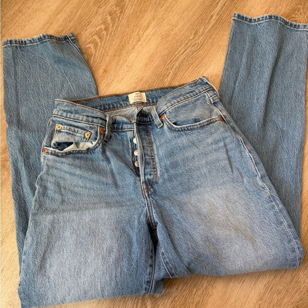 Levi's Light Blue Straight Leg Jeans